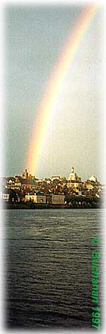 Rainbow on Burgundy, France canal trip