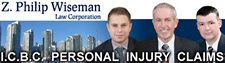 Photo of Z.Philip Wiseman, senior Vancouver personal injury lawyer  flanked by lawyer and  injuries case manager